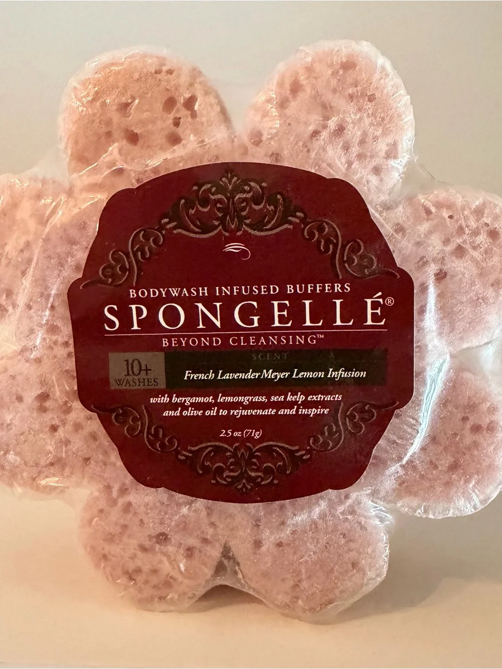 Spongellé French Lavender Bodywash Infused Buffer. MSRP: $18